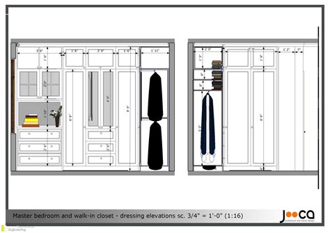 standard sizes of closets